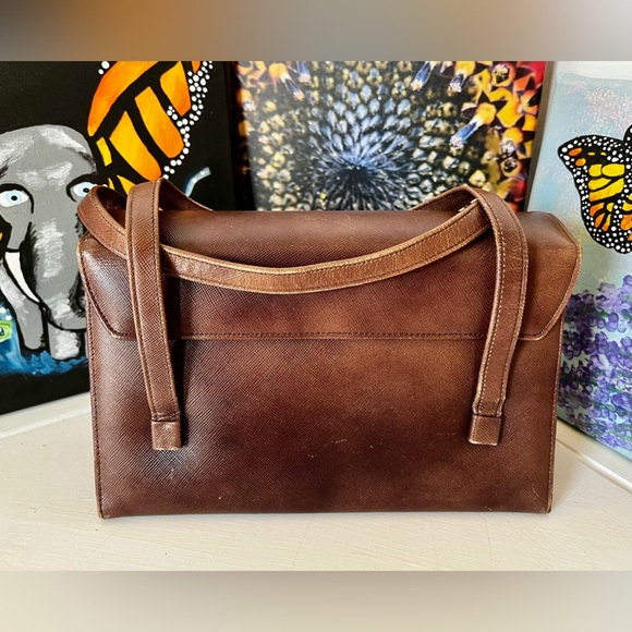 Vintage Brown Leather Handbag - Picture 2 of 8